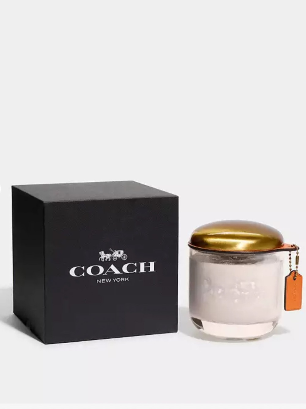 Coach Gold Lid Scented Candle with Black Gift Box